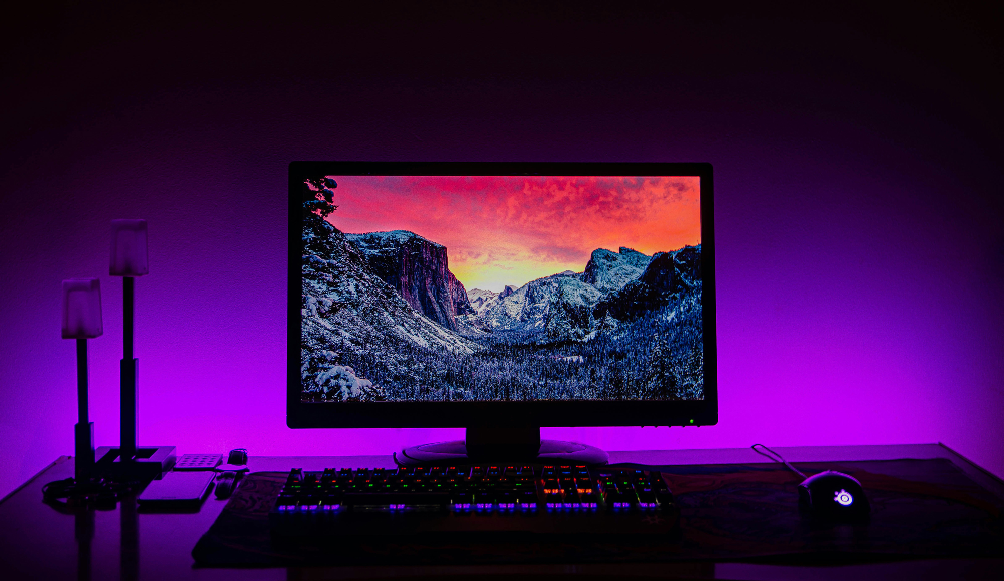 Fleck auf einem Computerbildschirm sichtbar